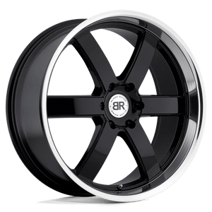 Black Rhino PONDORA Gloss Black W/ Machine Ring 24x10 +35 6x135mm 87.1mm - WheelWiz