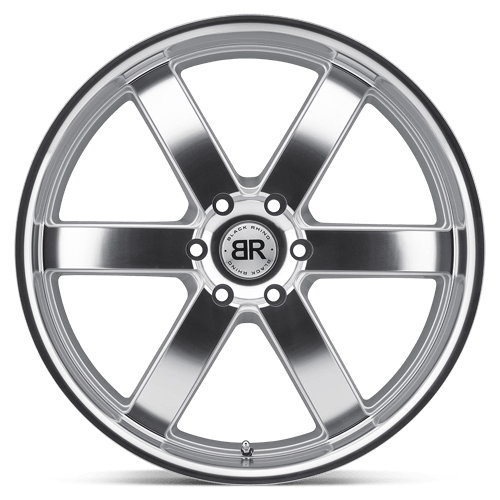 Black Rhino PONDORA Silver W/ Machine Face & Lip 24x10 +25 6x139.7mm 112.1mm - Wheelwiz
