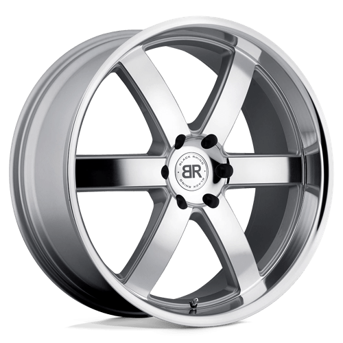 Black Rhino PONDORA Silver W/ Machine Face & Lip 20x8.5 +18 6x114.3mm 76.1mm - WheelWiz