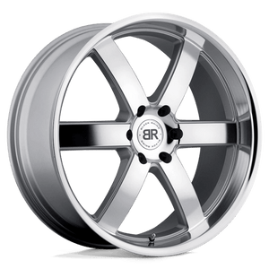 Black Rhino PONDORA Silver W/ Machine Face & Lip 24x10 +35 6x135mm 87.1mm - WheelWiz