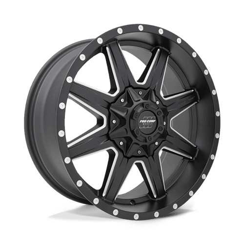Pro Comp Alloys PA48 QUICK 8 Satin Black Milled 20x9 0 8x180mm 124.2mm