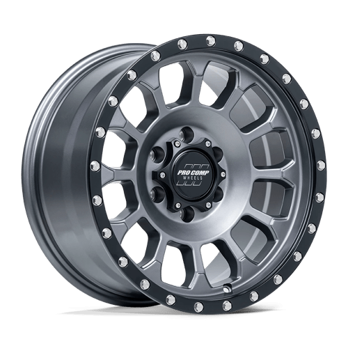 Pro Comp Alloys PA34 ROCKWELL Matte Graphite W/ Black Lip 17x8 0 6x139.7mm 108mm