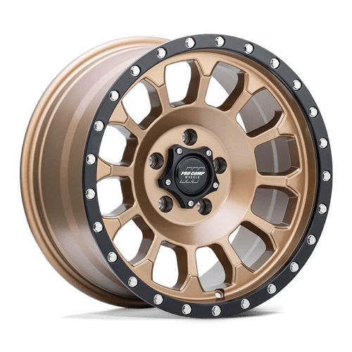 Pro Comp Alloys PA34 ROCKWELL Matte Bronze W/ Black Lip 17x8 0 5x127mm 71.5mm - Wheelwiz