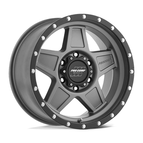 Pro Comp Alloys PA35 PREDATOR Dark Gray W/ Black Lip 17x8.5 0 6x139.7mm 108mm