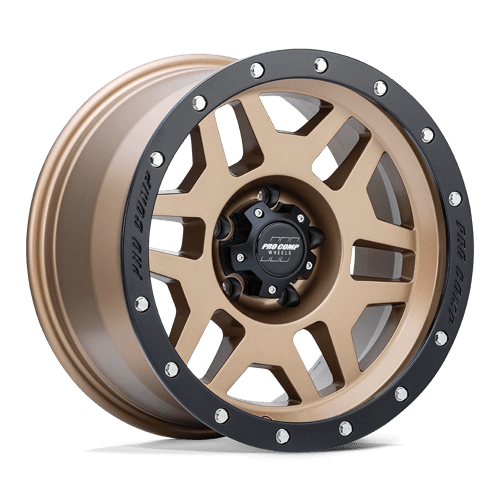Pro Comp Alloys PA41 PHASER Matte Bronze W/ Black Lip 17x9 -6 5x127mm 83.1mm - Wheelwiz