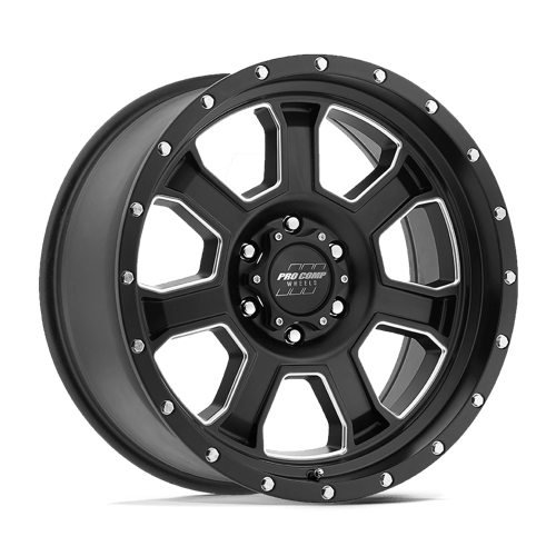 Pro Comp Alloys PA43 SLEDGE Satin Black Milled 17x9 -6 6x139.7mm 108mm