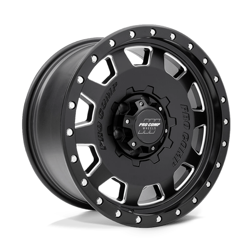 Pro Comp Alloys PA60 HAMMER Satin Black W/ Ss Bolts 17x9 -6 5x127mm 71.5mm