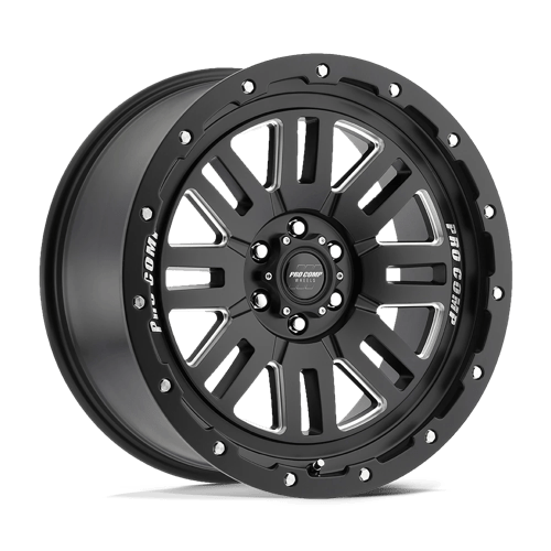 Pro Comp Alloys PA61 COGNOS Satin Black Milled 17x9 -6 6x139.7mm 108mm