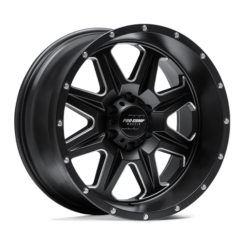 Pro Comp Alloys PA63 RECON Satin Black Milled 20x10 -18 5x139.7mm 108mm - Wheelwiz