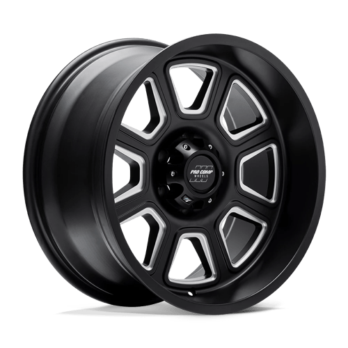 Pro Comp Alloys PA64 GUNNER Satin Black Milled 17x9 -6 5x127mm 71.5mm