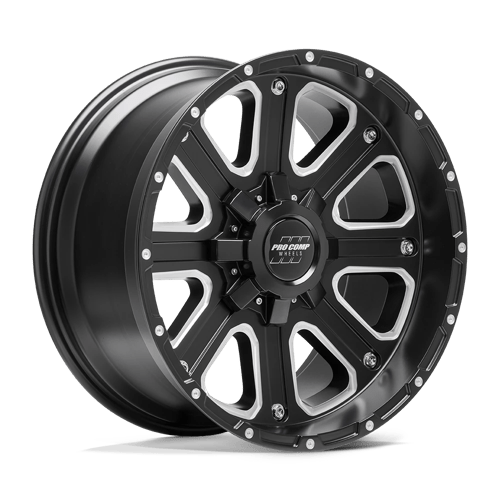 Pro Comp Alloys PA72 AXIS Satin Black Milled 17x9 -6 5x127|5x139.7mm 78.1mm