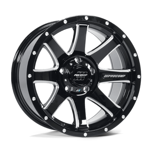 Pro Comp Alloys PA76 PATRIOT Gloss Black Milled 20x9 0 6x139.7mm 108mm