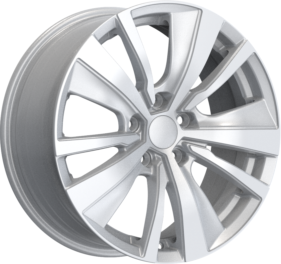 YKW Replica MF1 Silver 17x7.5 +35 5x114.3mm 66.1mm - Wheelwiz
