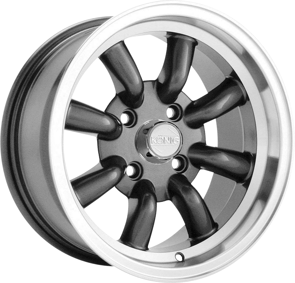 Konig Rewind Graphite W/ Machined Lip 16x7 0 4x114.3mm 73.1mm - Wheelwiz