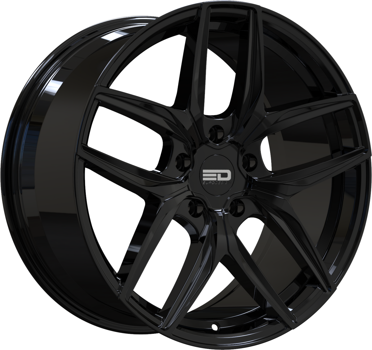 Euro Design Forza Gloss Black 20x9 +50 5x130mm 71.6mm - Wheelwiz