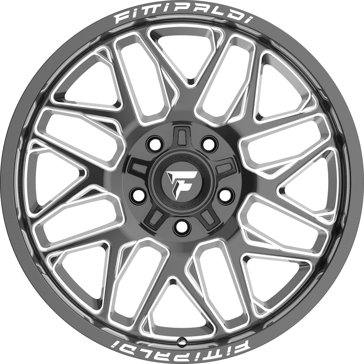 Fittipaldi FA19 Gloss Black Milled 20x12 -44 6x135|6x139.7mm 106.2mm - Wheelwiz