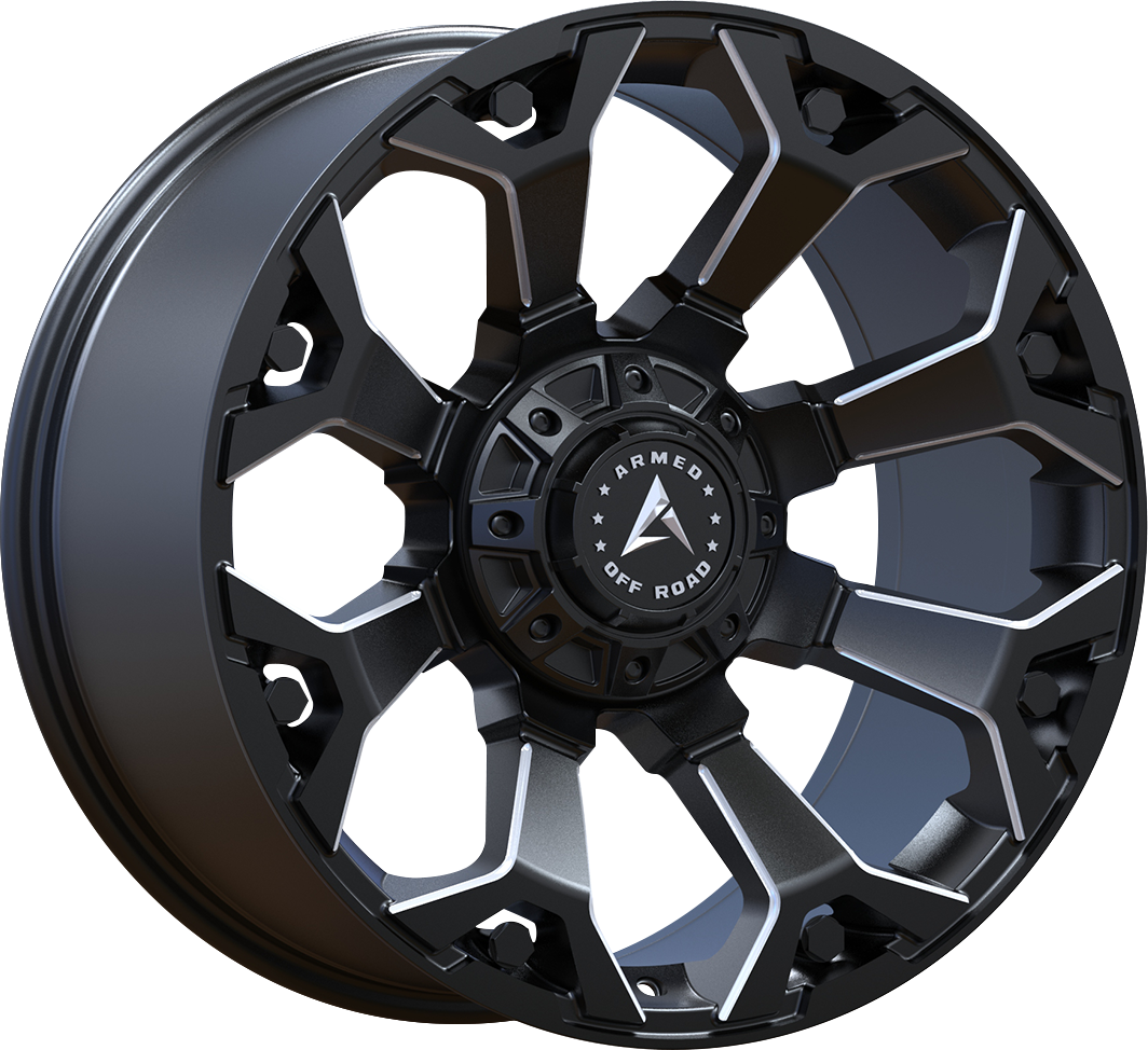 Armed Wheels Attack Matte Black Milled 20x9 0 5x127mm 78.1mm - Wheelwiz