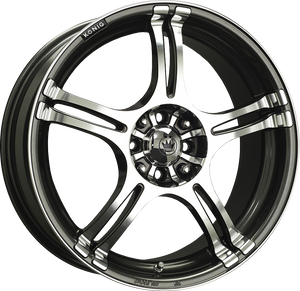 Konig Incident Graphite W/ Machined Face 16x7 +40 5x108|5x115mm 73.1mm - Wheelwiz