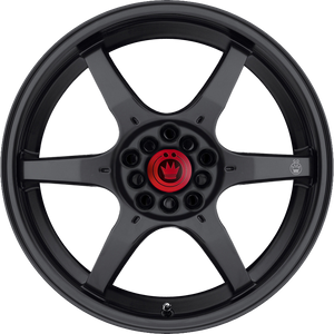 Konig Backbone Matte Black w/ Milled Logo On Spoke 17x7.5 +45 5x100mm 73.1mm - WheelWiz