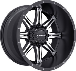 Krank Shaft Gloss Black w/ Machined Face 20x9 +18 5x127|5x139.7mm 77.8mm - Wheelwiz