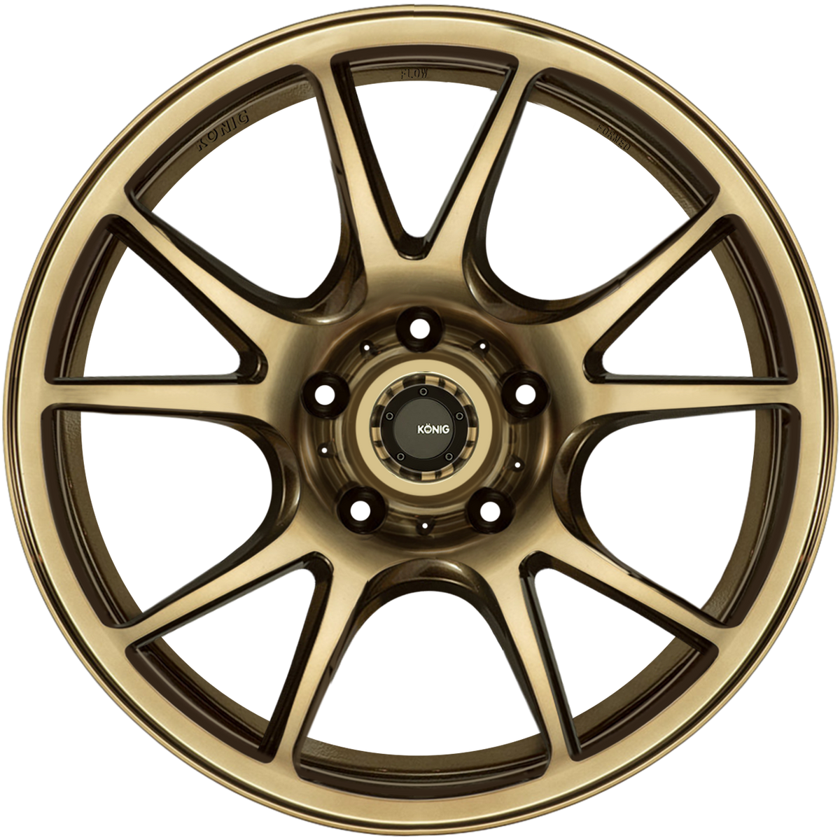 Konig Freeform Radium Bronze 18x8.5 +43 5x112mm 66.6mm - Wheelwiz