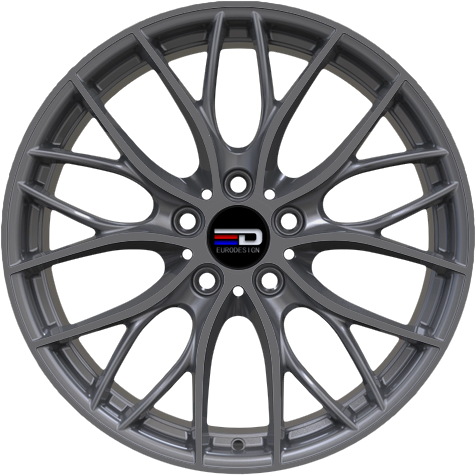 Euro Design Camillo - EFS Matte Gunmetal 18x8 +35 5x100|5x105|5x110|5x112|5x115|5x118|5x108|5x114.3|5x98mm 72.6mm - WheelWiz