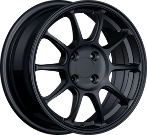 YKW Replica MF27 Gloss Black 15x6.5 +35 4x100mm 67.1mm - Wheelwiz