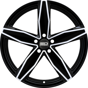 Euro Design Berlin Gloss Black Polished 16x7 +40 5x100mm 72.6mm