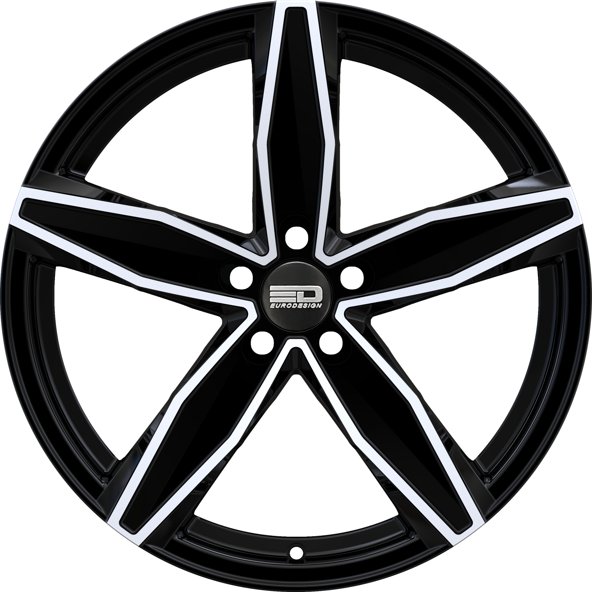 Euro Design Berlin - EFS Gloss Black Polished 17x7.5 +35 5x100|5x105|5x110|5x112|5x115|5x118|5x108|5x114.3|5x98mm 72.6mm - WheelWiz