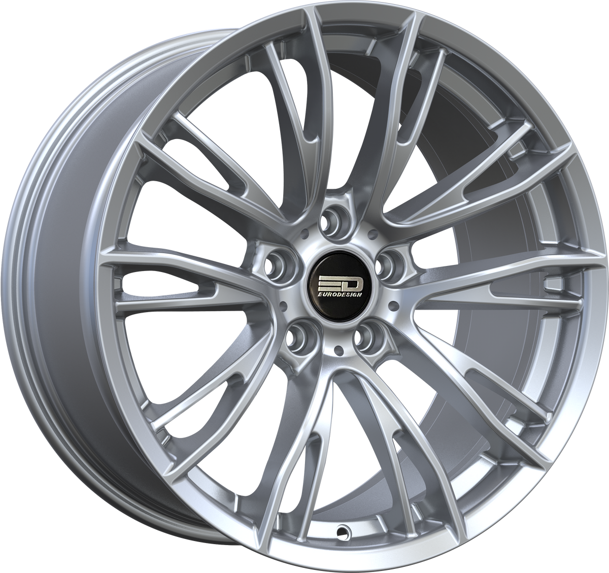 Euro Design Venice Hyper Silver 18x8 +38 5x112mm 66.7mm - Wheelwiz
