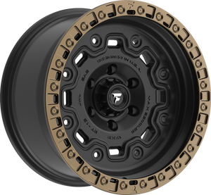 Fittipaldi FT100BZ Satin Bronze w/ Satin Black Lip 17x9 -12 6x139.7mm 106.2mm - Wheelwiz