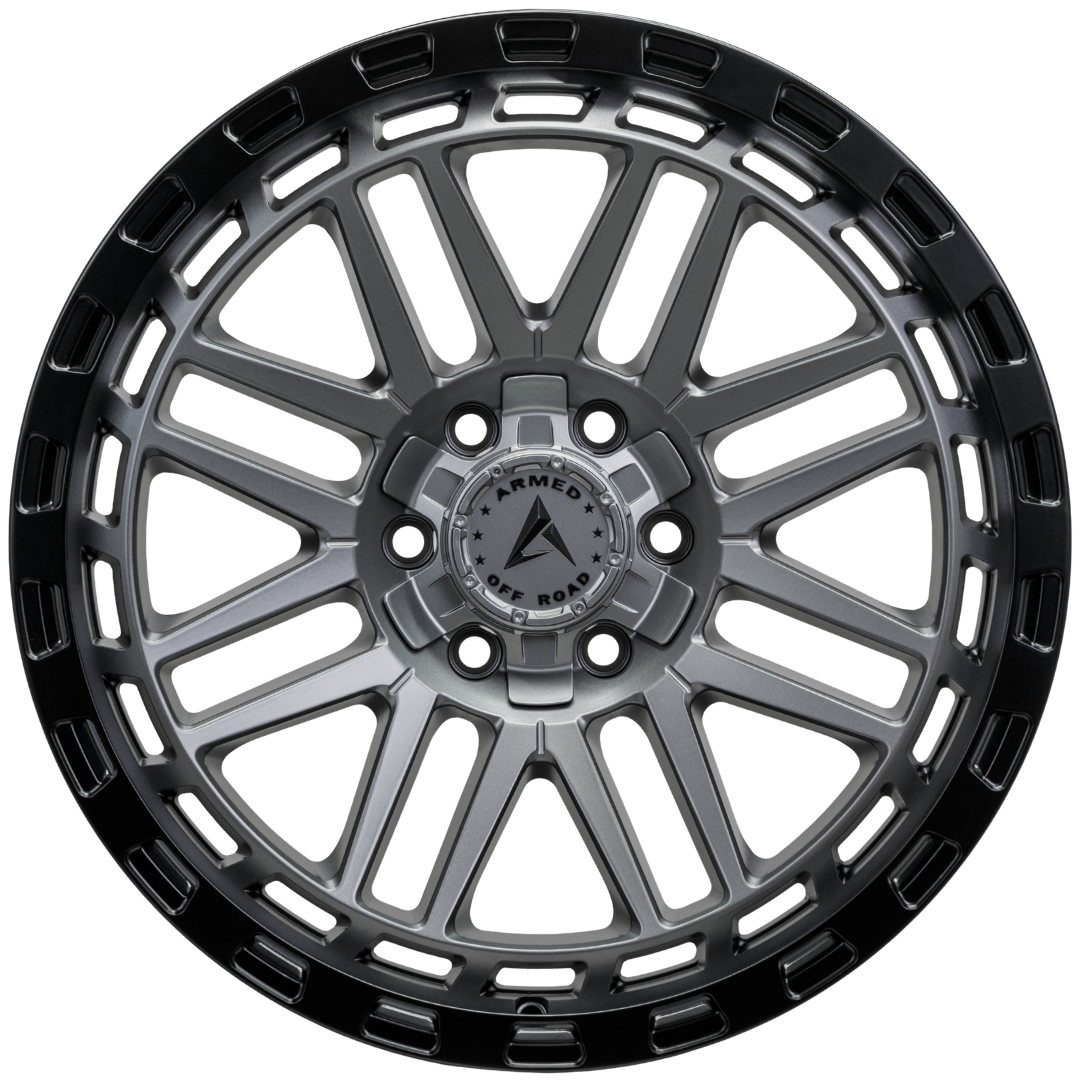 Armed Wheels Tank Matte Black + Gunmetal Face 18x9 0 6x135mm 108.1mm - Wheelwiz