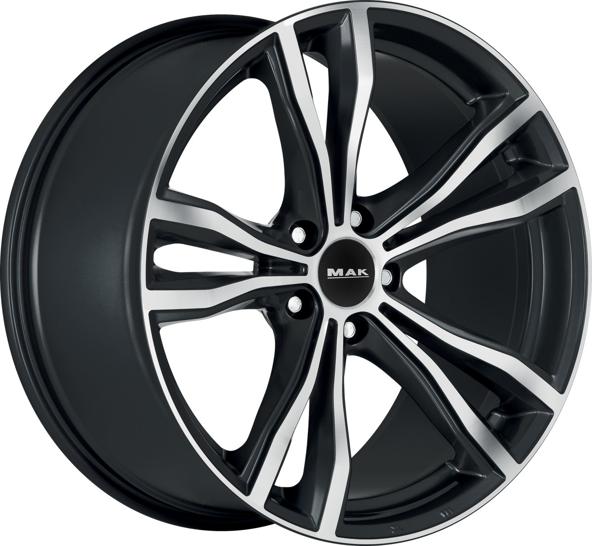 MAK X-Mode Black Mirror 21x11.5 +38 5x120mm 74.1mm - Wheelwiz