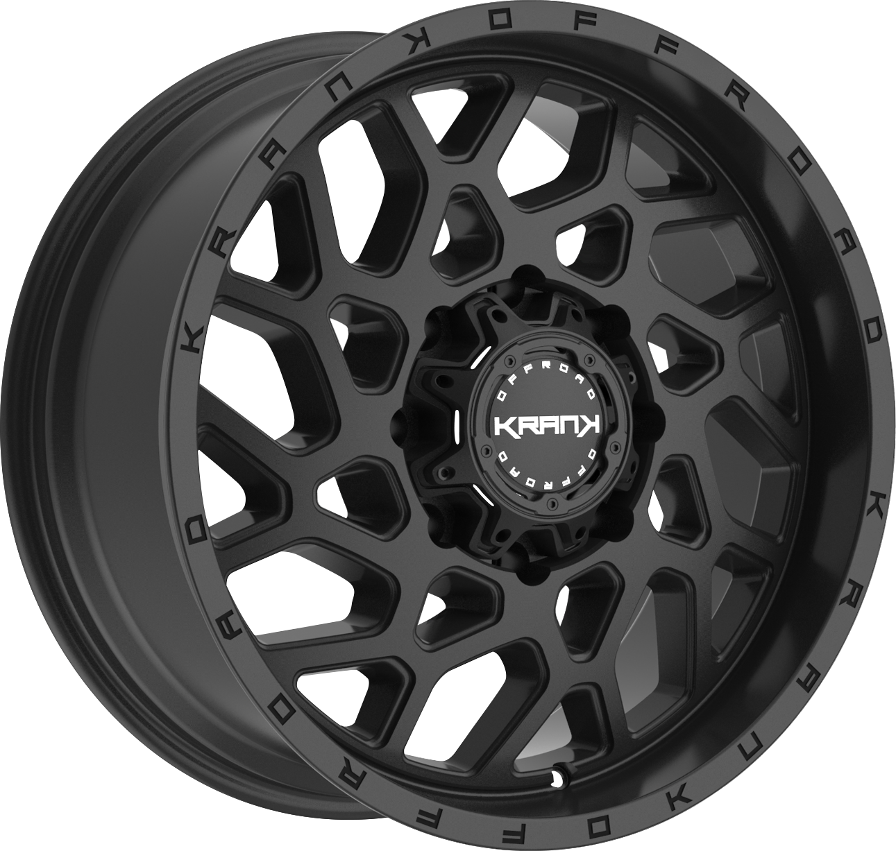 Krank Ambush Satin Black 20x12 -44 8x165.1mm 130.1mm - Wheelwiz