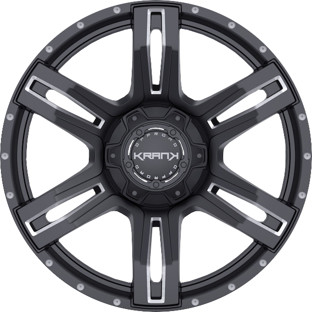 Krank Caliper Gloss Black Milled 20x9 +18 6x135|6x139.7mm 108mm - Wheelwiz