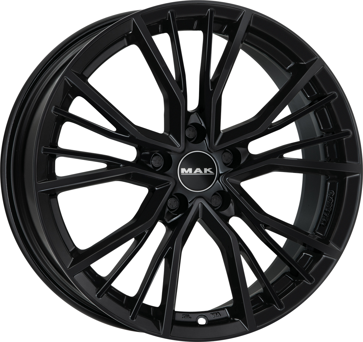 MAK UNION Gloss Black 19x8.5 +25 5x112mm 66.45mm - Wheelwiz