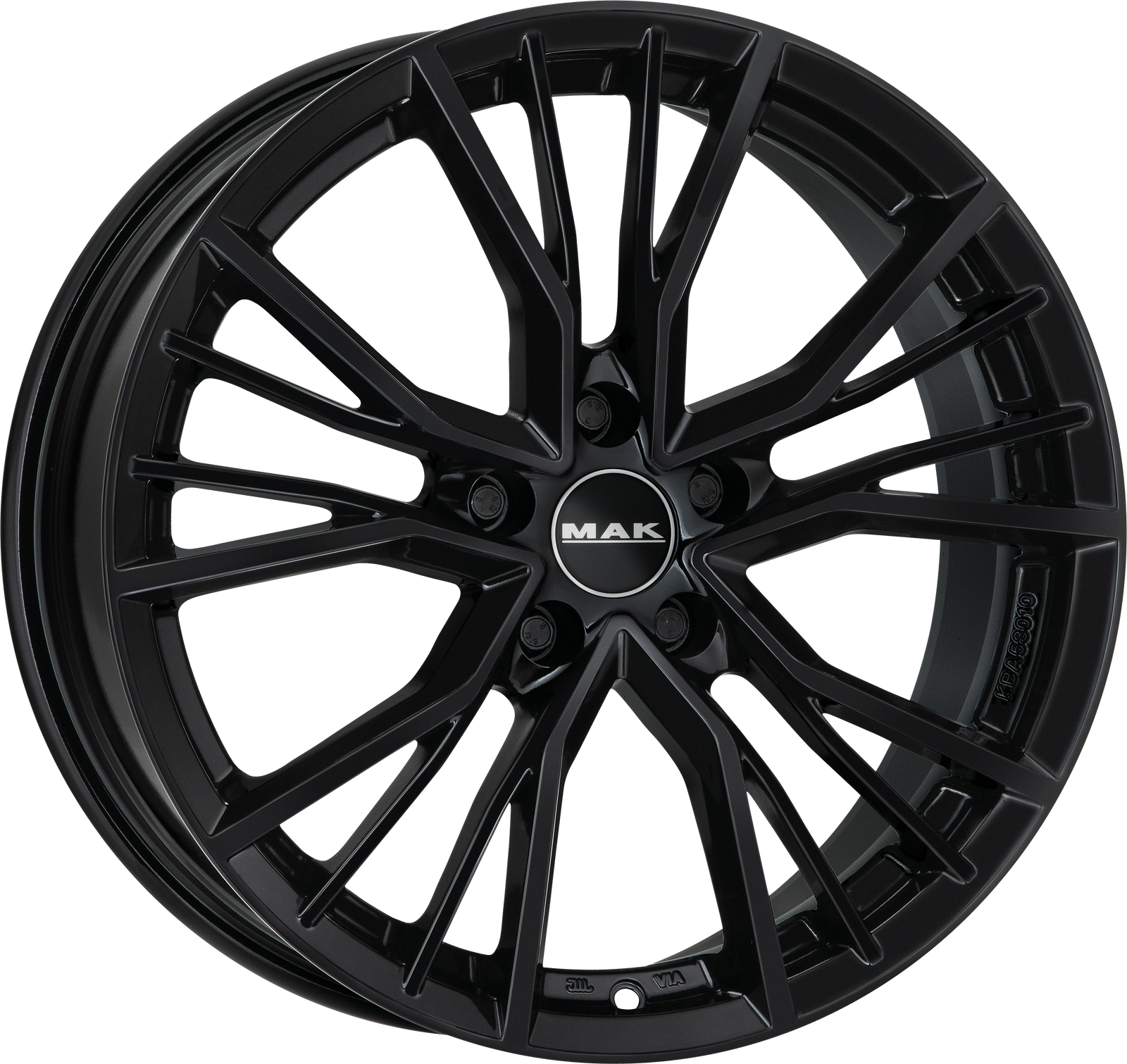 MAK Union Gloss Black 21x9.5 +25 5x112mm 66.45mm - Wheelwiz
