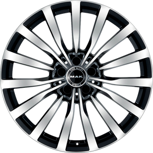 MAK Krone Black Mirror 20x9.5 +35 5x130mm 84.1mm - Wheelwiz