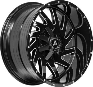 Armed Wheels Aggressor Gloss Black Milled 20x10 -24 5x139.7mm 110.1mm - Wheelwiz