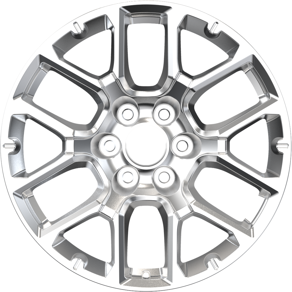 YKW Replica GR1 Chrome 20x9 +28 6x139.7mm 78.1mm