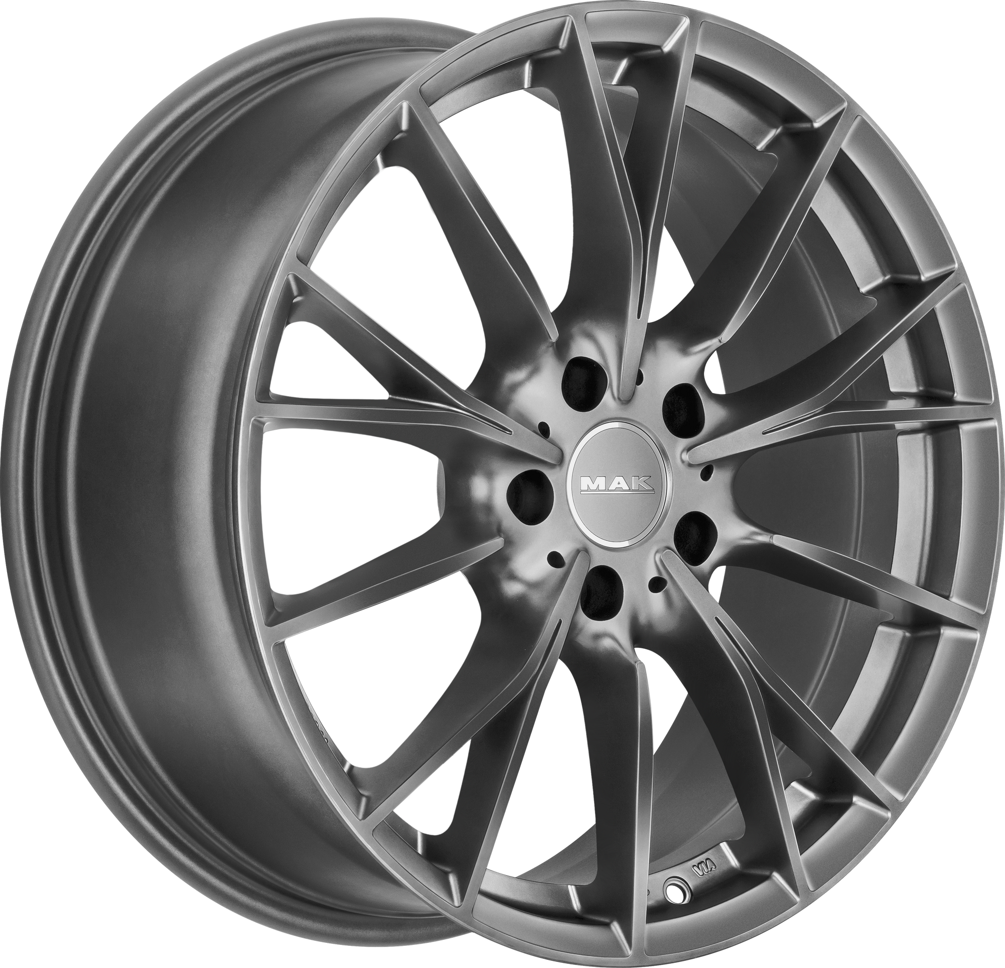 MAK Fabrik-D Matte Titanium 19x9.5 +39 5x112mm 66.6mm