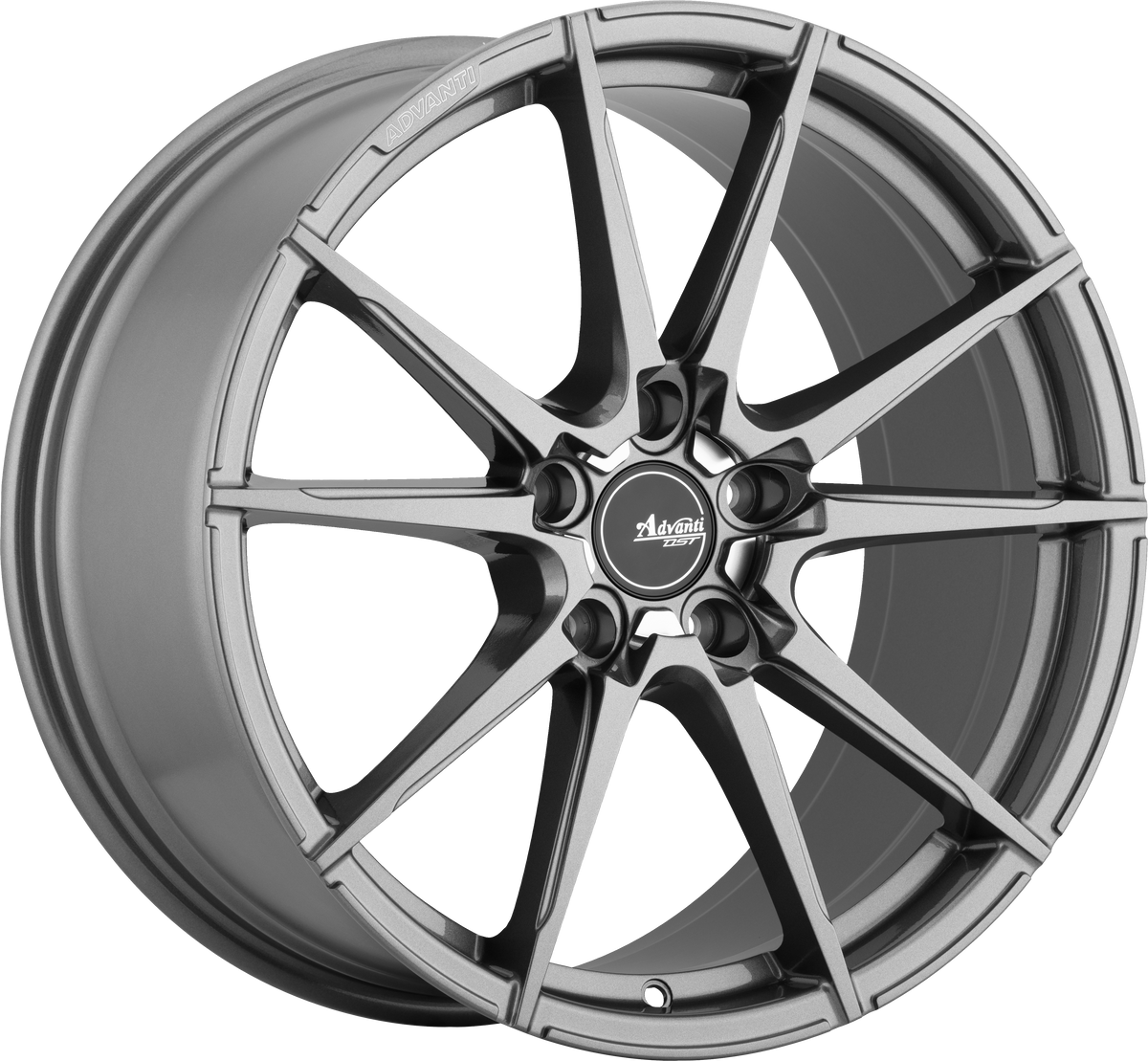 Advanti Appello Gloss Graphite W/ Machine Cut PCD 20x8.5 +43 5x114.3mm 73.1mm - Wheelwiz
