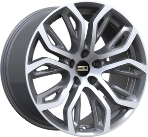 Euro Design Tillman Gunmetal Polished 20x11 +37 5x120mm 74.1mm - WheelWiz