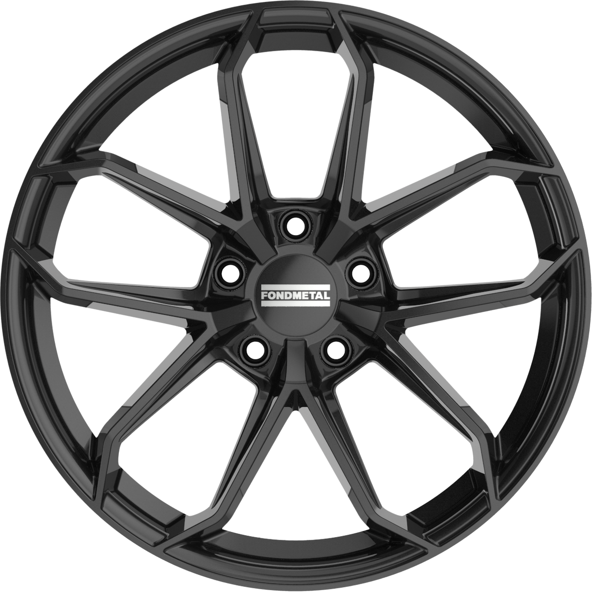 Fondmetal Zelos Gloss Black 20x10.5 +47 5x130mm 71.6mm - Wheelwiz