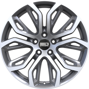 Euro Design Tillman Gunmetal Polished 20x11 +37 5x120mm 74.1mm - WheelWiz