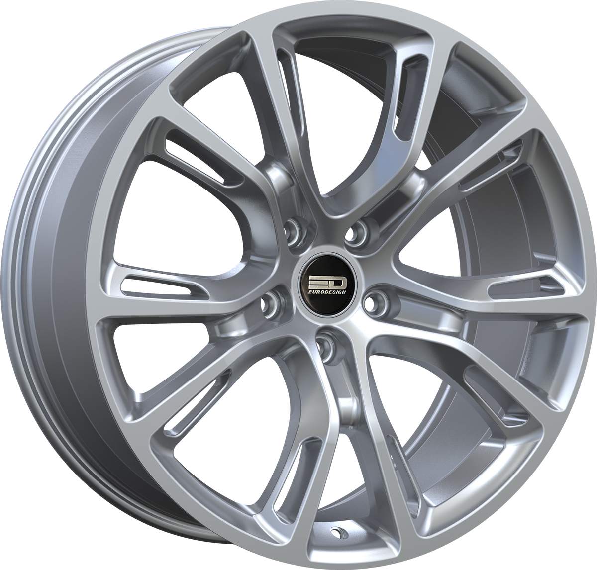Euro Design SRT - EFS Silver 18x8 +35 5x100|5x105|5x110|5x112|5x115|5x118|5x108|5x114.3|5x98mm 72.6mm - Wheelwiz
