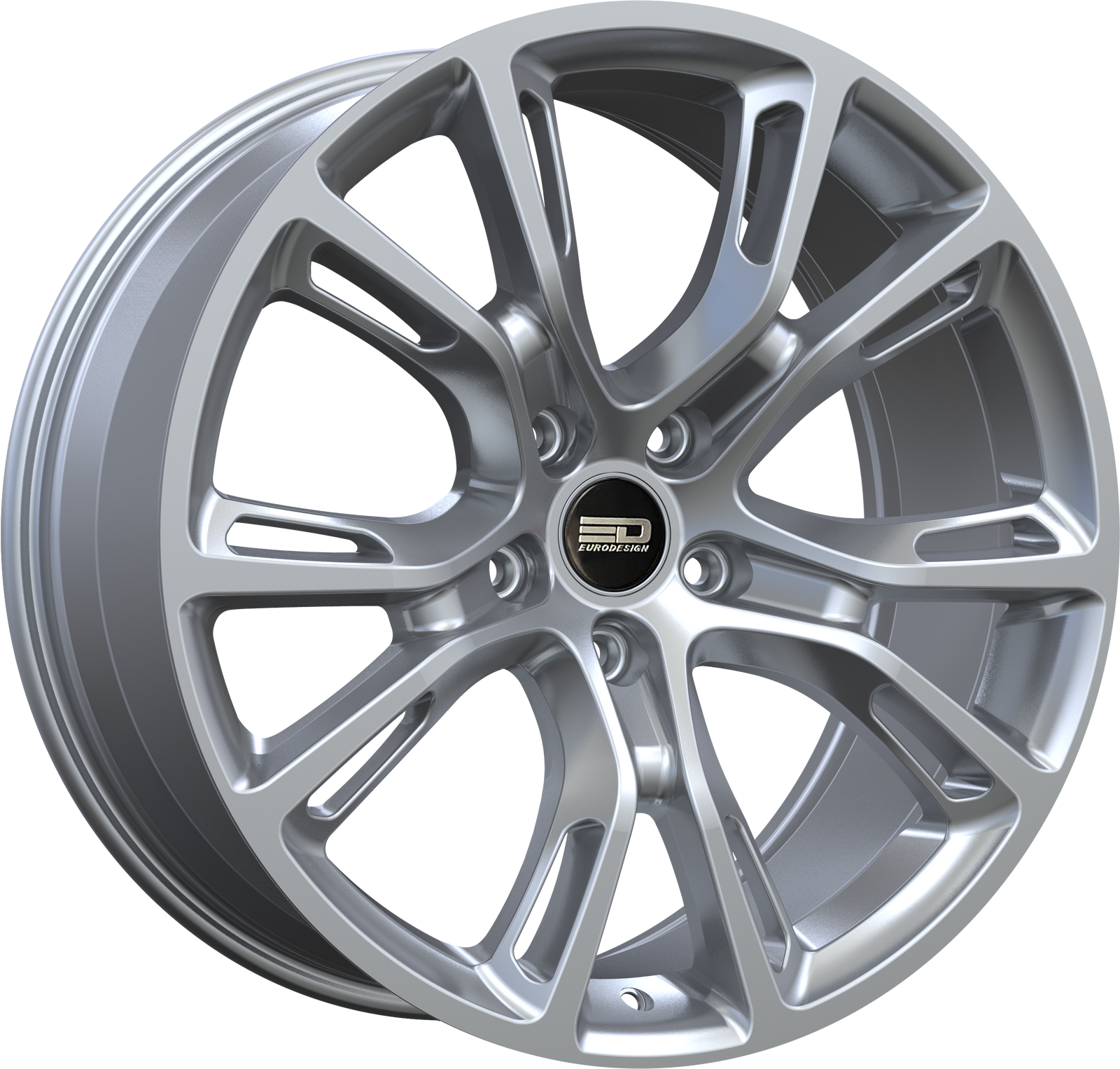 Euro Design SRT - EFS Hyper Silver 20x9 +34 5x100|5x105|5x110|5x112|5x115|5x118|5x108|5x114.3|5x98mm 72.6mm - Wheelwiz