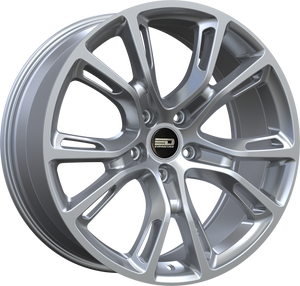 Euro Design SRT - EFS Hyper Silver 20x9 +34 5x100|5x105|5x110|5x112|5x115|5x118|5x108|5x114.3|5x98mm 72.6mm - Wheelwiz