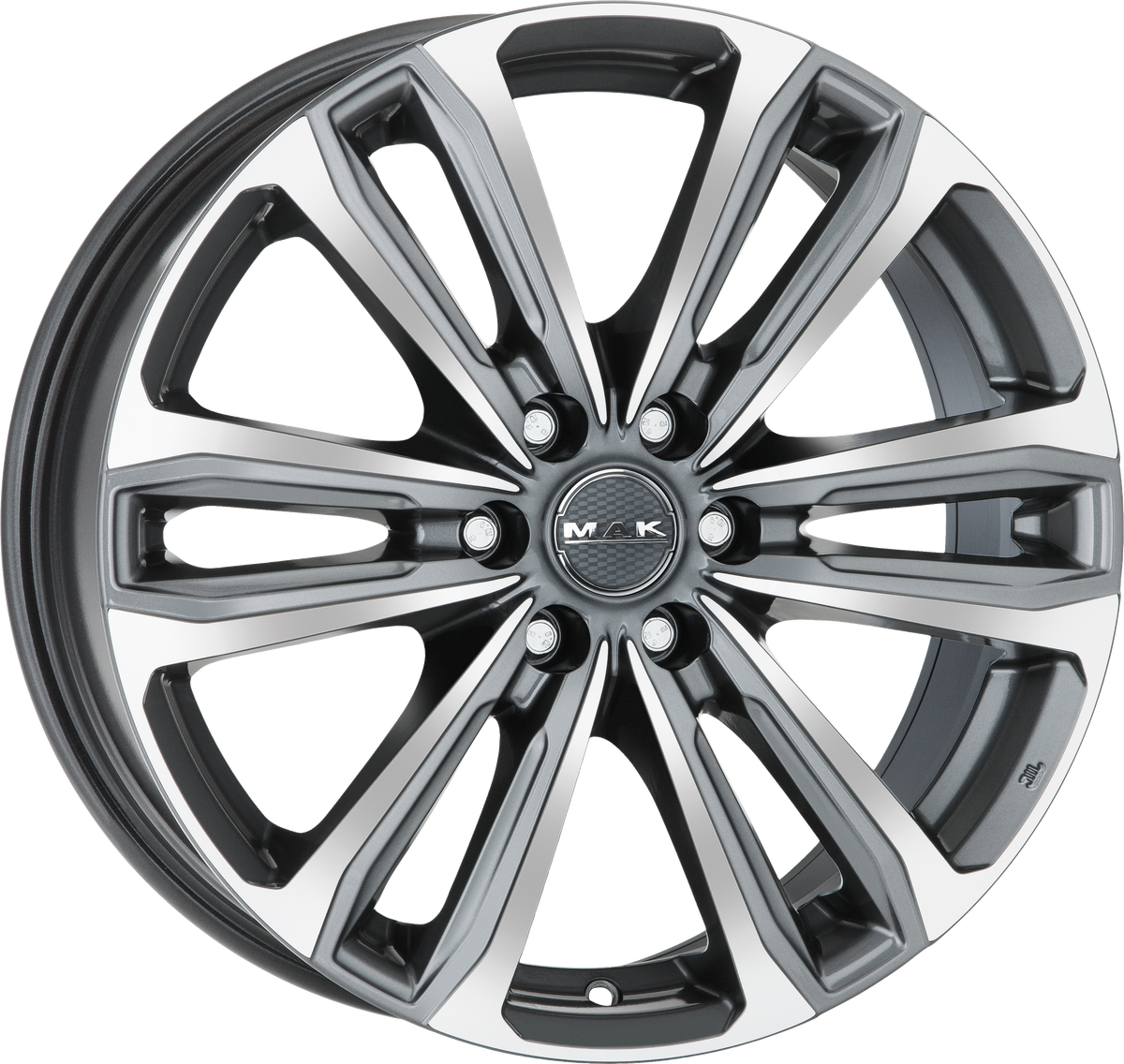 MAK SAFARI 6 Gunmetal w/ Mirrored Face 20x8.5 +45 6x139.7mm 67.1mm - Wheelwiz
