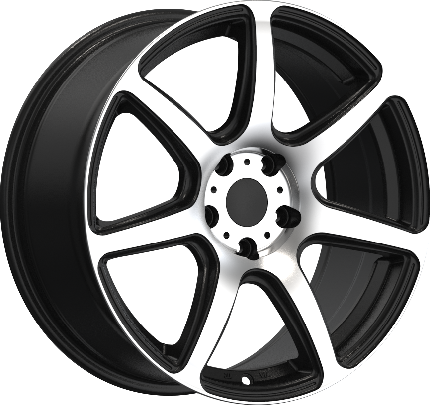 YKW Replica JA2 Gloss Black Machined 18x8 +35 5x114.3mm 72.6mm - Wheelwiz